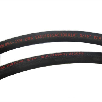 3/8 inch EN/DIN rate oil resistant synthetic rubber hose hydraulic rubber hose for mineral oils
